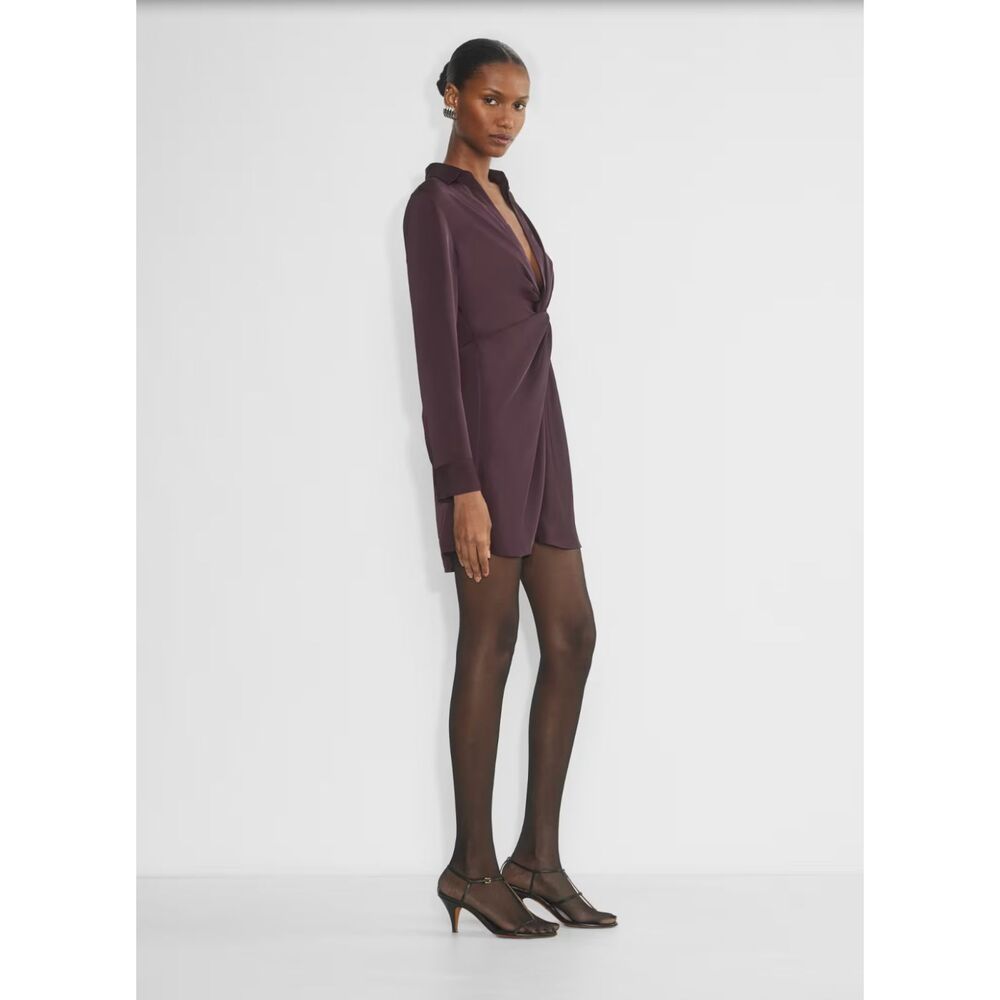 Aritzia Babaton Collaborate Satin Dress in Noble NWT - Picture 3 of 12